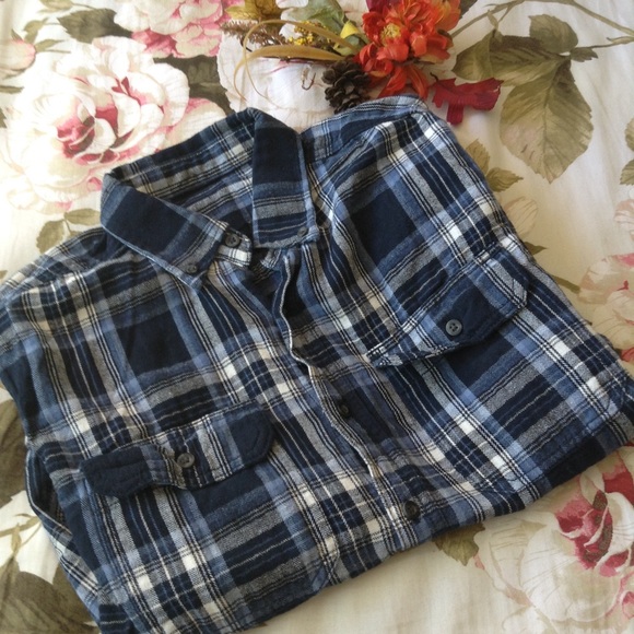PLAID LONG SLEEVE BUTTON DOWN SHIRT S - Picture 2 of 6